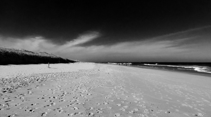 Stunning Black And White Photograph Of Nauset Beach On Cape Cod