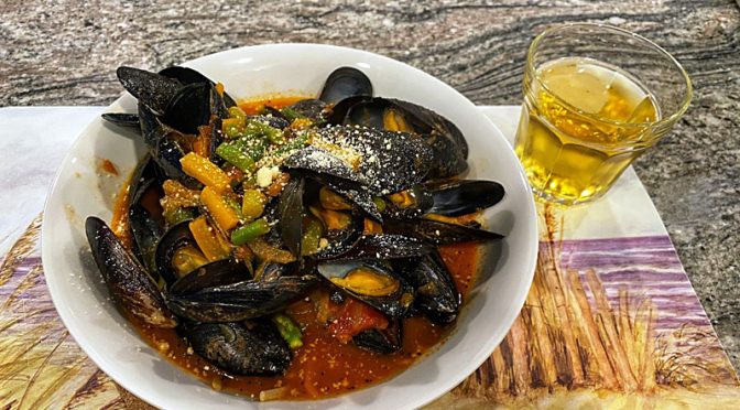 Mussels Marinara Is The Perfect Dinner On Cape Cod.