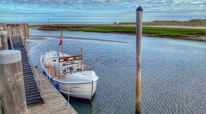 The CG36500 Is Docked At Rock Harbor On Cape Cod.