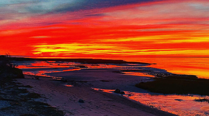 Spectacular Sunset At Boat Meadow Beach On Cape Cod!