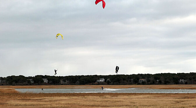 Kite Surfing On The Salt Marsh On Cape Cod!