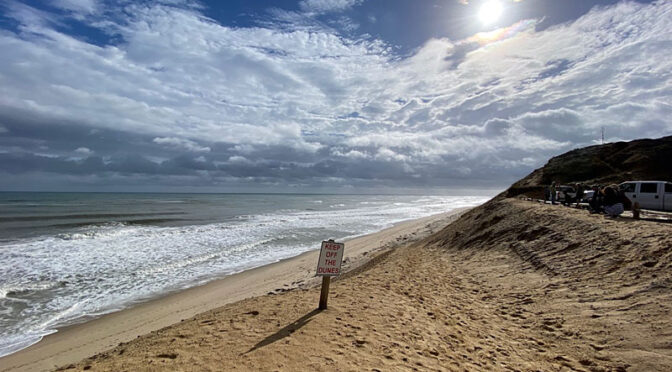 Beautiful View From Newcomb Hollow Beach On Cape Cod.