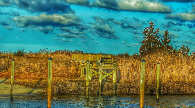 The Dock To Nowhere At Rock Harbor on Cape Cod.