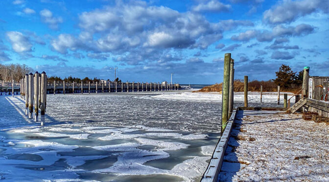A Little Bit Of Ice At Rock Harbor On Cape Cod!