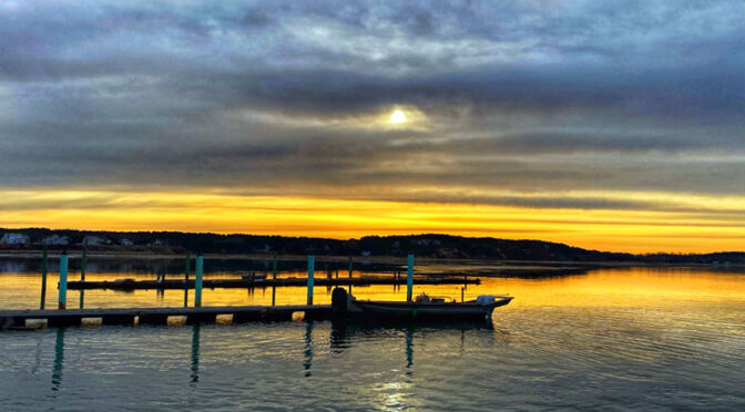 Morning Colors At Wellfleet Harbor On Cape Cod.
