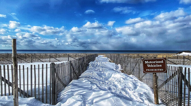 There’s Lots Of Snow At Herring Cove Beach In Provincetown On Cape Cod!