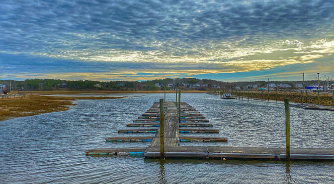 Waiting For Boats… At The Docks In Wellfleet On Cape Cod.
