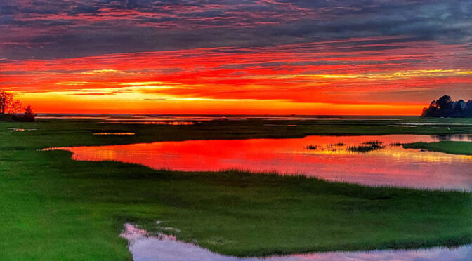 Another Gorgeous Sunset Over The Salt Marsh On Cape Cod!
