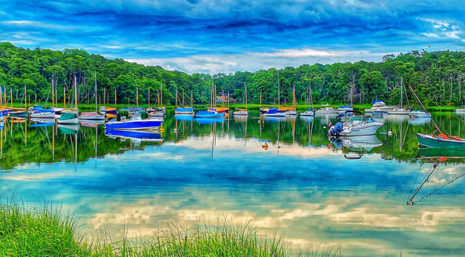 Beautiful Reflections At Arey’s Pond On Cape Cod.