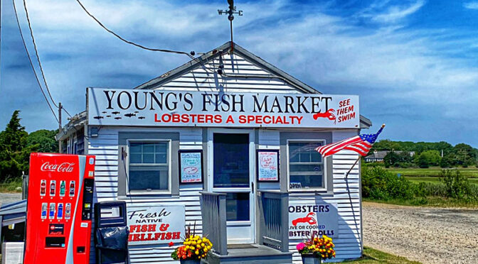 Iconic Young’s Fish Market At Rock Harbor On Cape Cod.