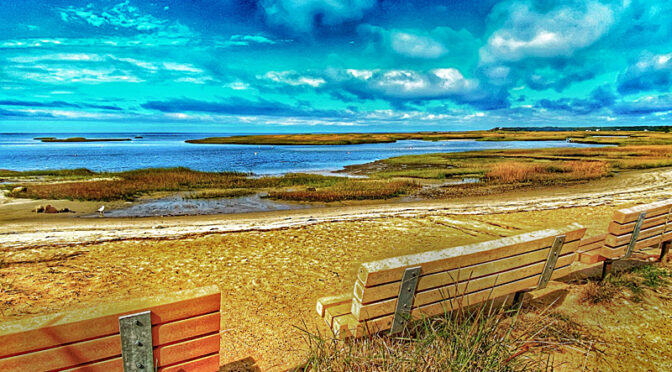 Low Tide At Boat Meadow Beach On Cape Cod.