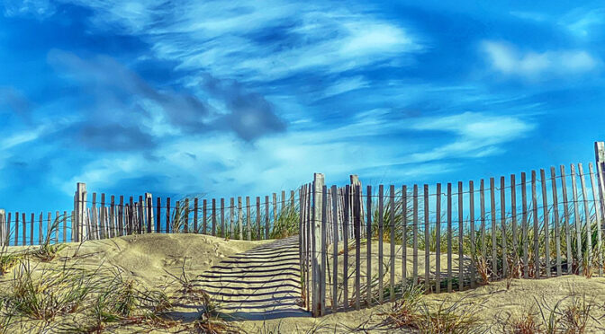 Classic Cape Cod Beach Fence.