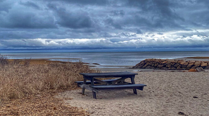 Stormy Skies Over Rock Harbor On Cape Cod.