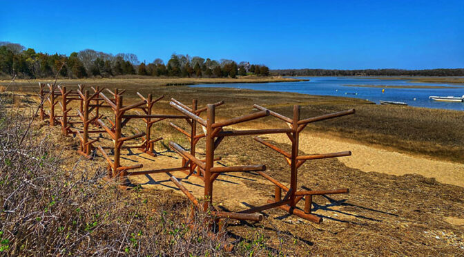 The Kayak Racks Are Back At Hemenway Landing On Cape Cod.