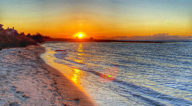 Gorgeous Sunset At Boat Meadow Beach In Eastham On Cape Cod.