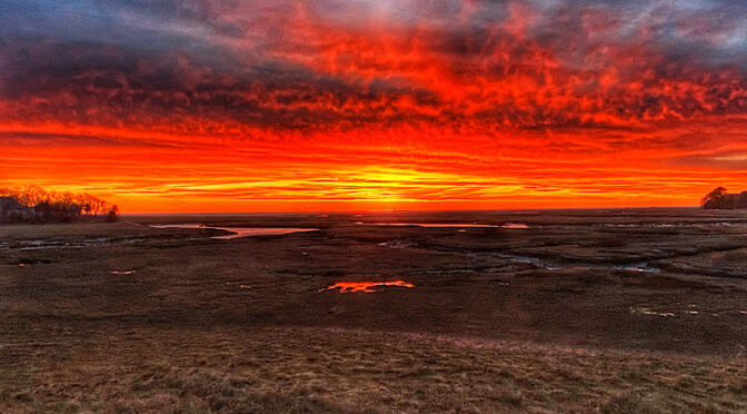 Spectacular Sunset Over The Salt Marsh On Cape Cod!